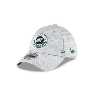 Grey Philadelphia Eagles Hat - New Era NFL Official NFL Fall Sideline 39THIRTY Stretch Fit Caps USA3017628